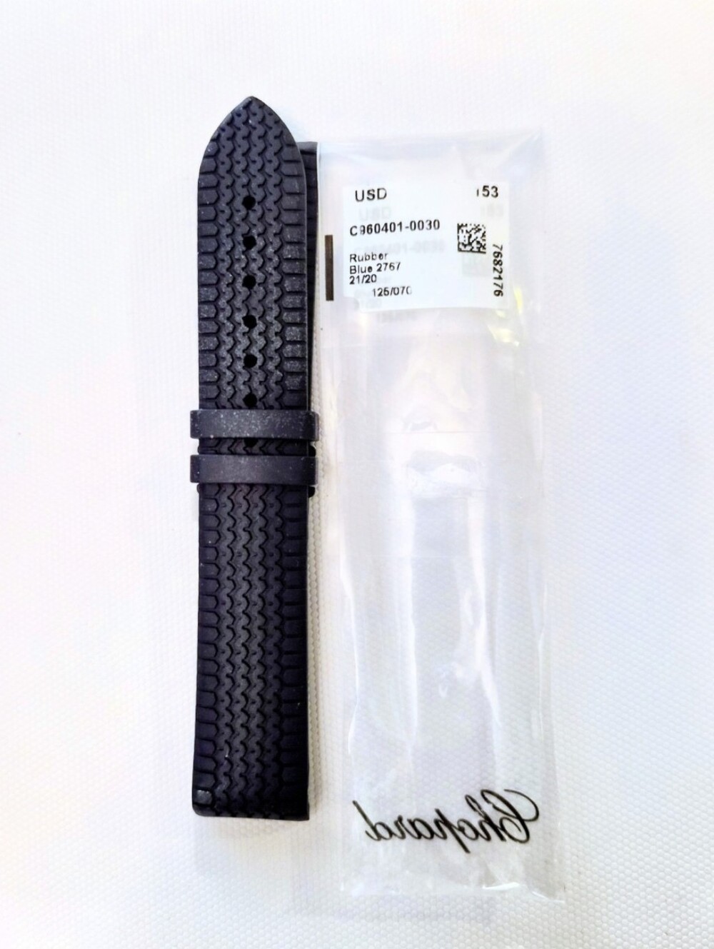 Chopard Blue Rubber Watch Strap For Mille Miglia Size 21 /20. New